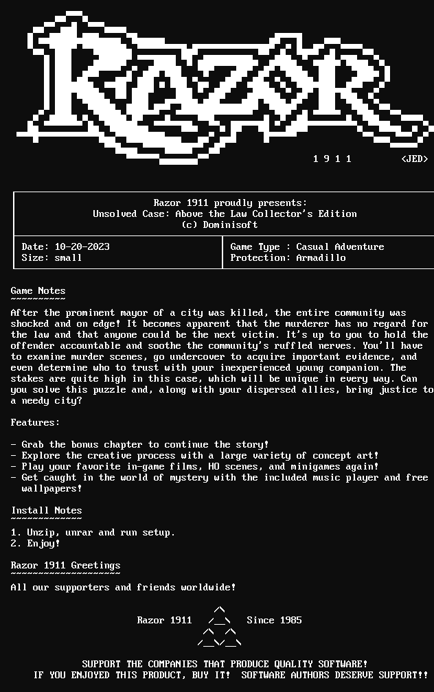 Sharp Razor In Unsolved Daily Releases (October 20, 2023) : r/CrackWatch